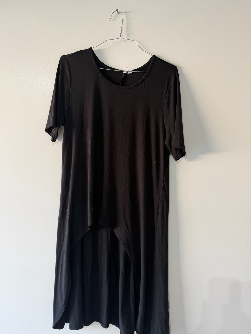Cato Black High-Low Short Sleeve Dress